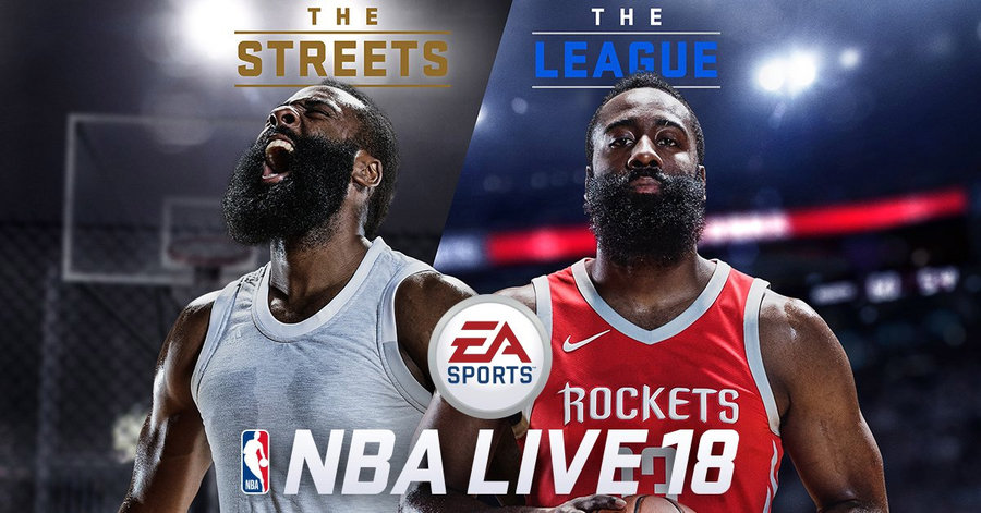 哈登  詹姆斯·哈登成为 NBA Live 18 游戏封面人物
