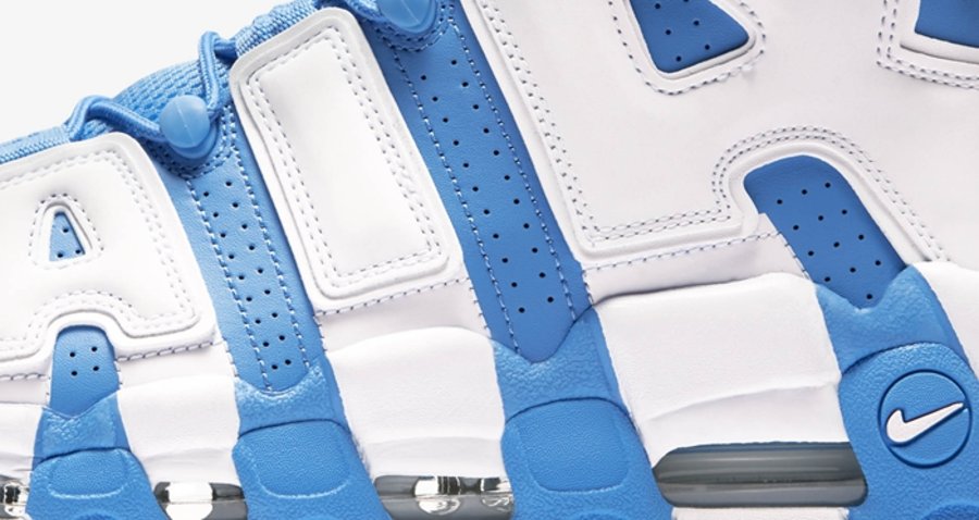 Nike,Air More Uptempo,921948-4  经典北卡蓝！这双颜值不俗的 Air More Uptempo 海外现已发售