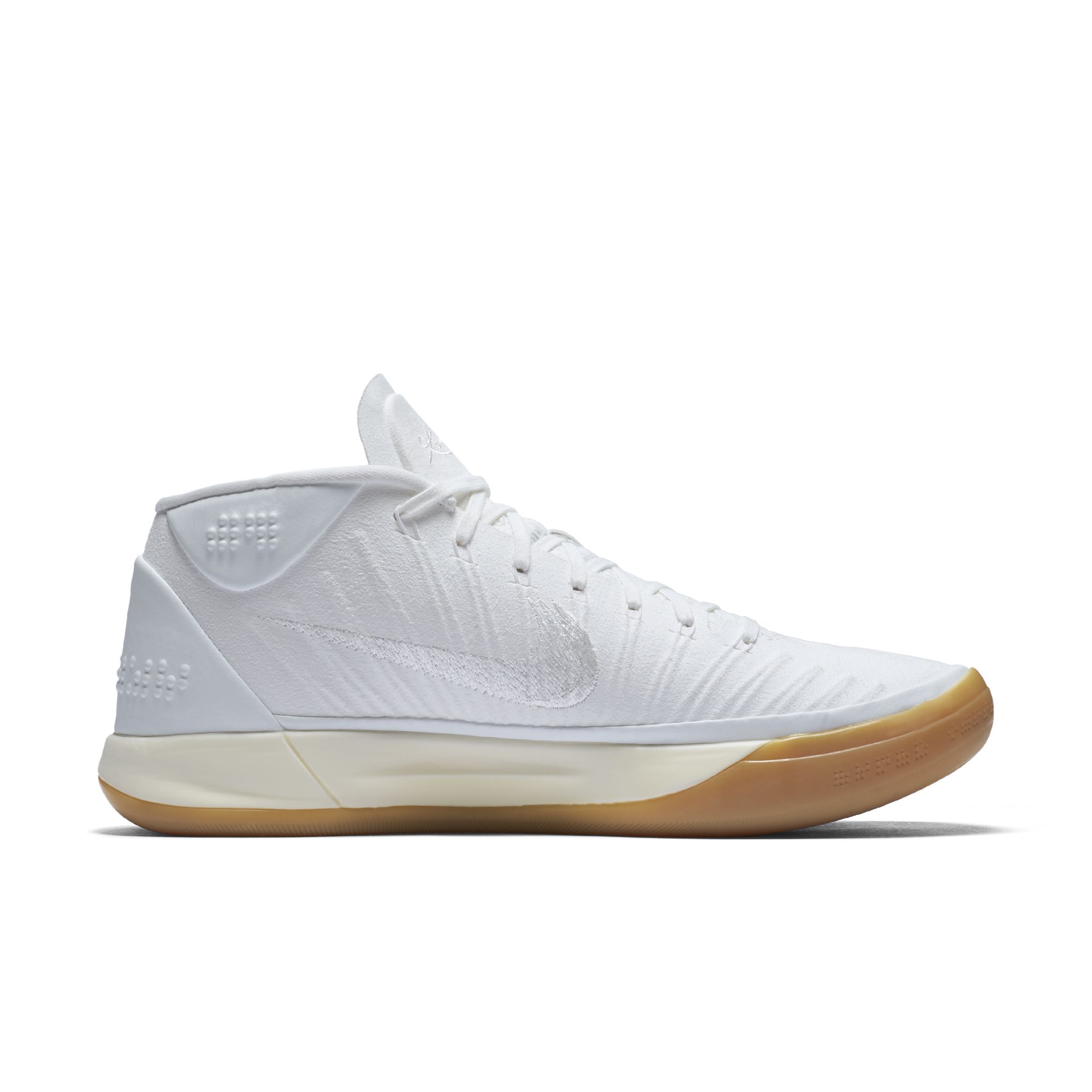 Nike,Kobe AD Mid  质感生胶底！全新白色 Nike Kobe AD Mid 十月发售