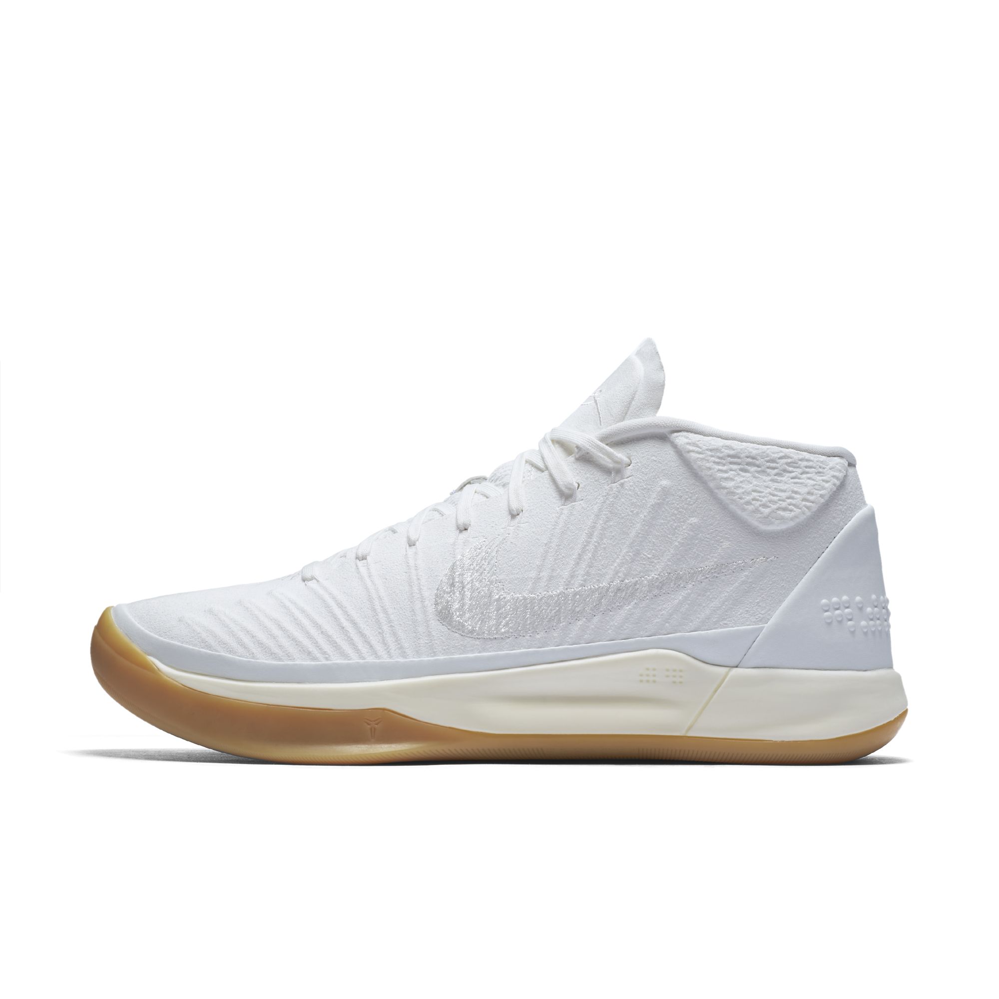 Nike,Kobe AD Mid  质感生胶底！全新白色 Nike Kobe AD Mid 十月发售