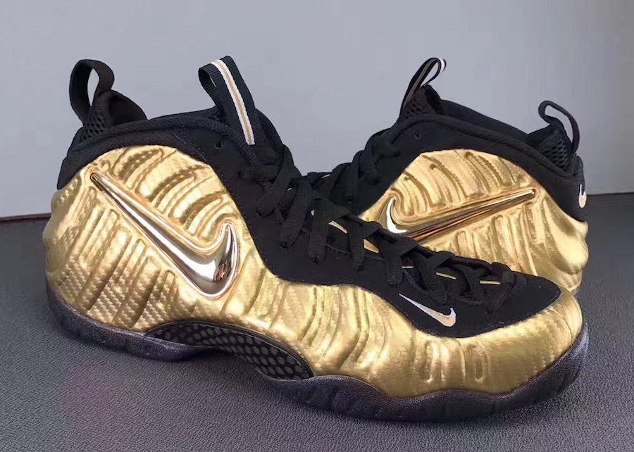 Nike,Air Foamposite Pro,624041  奢华黑金！Air Foamposite Pro “Metallic Gold” 十月底发售