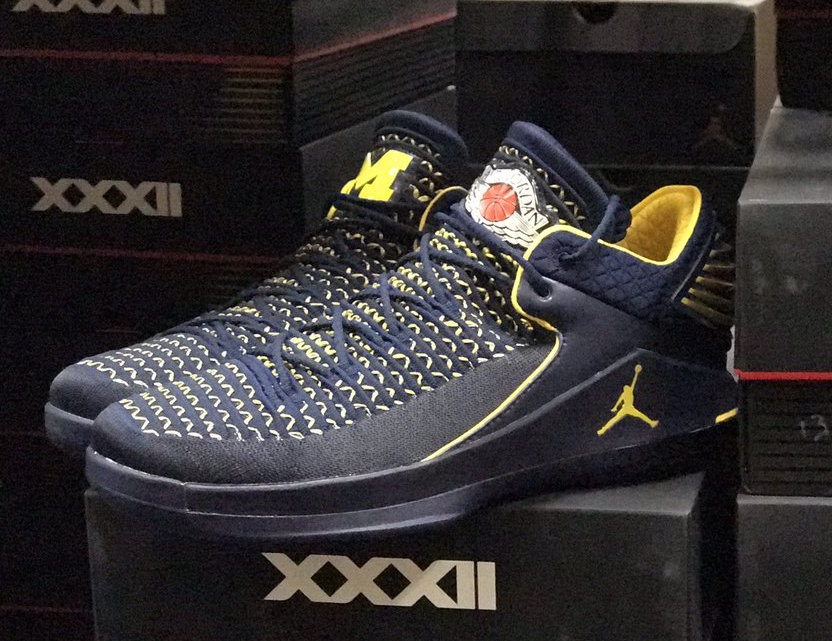 AJ32,Air Jordan 32 Low PE  密歇根大学专属！全新 Air Jordan 32 Low PE 实物曝光