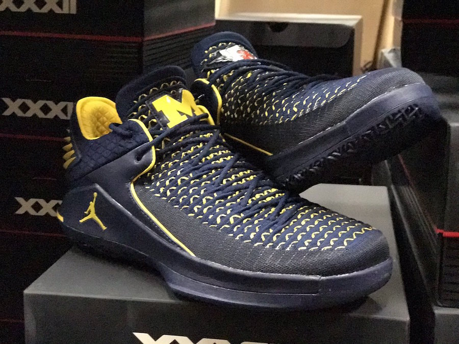AJ32,Air Jordan 32 Low PE  密歇根大学专属！全新 Air Jordan 32 Low PE 实物曝光