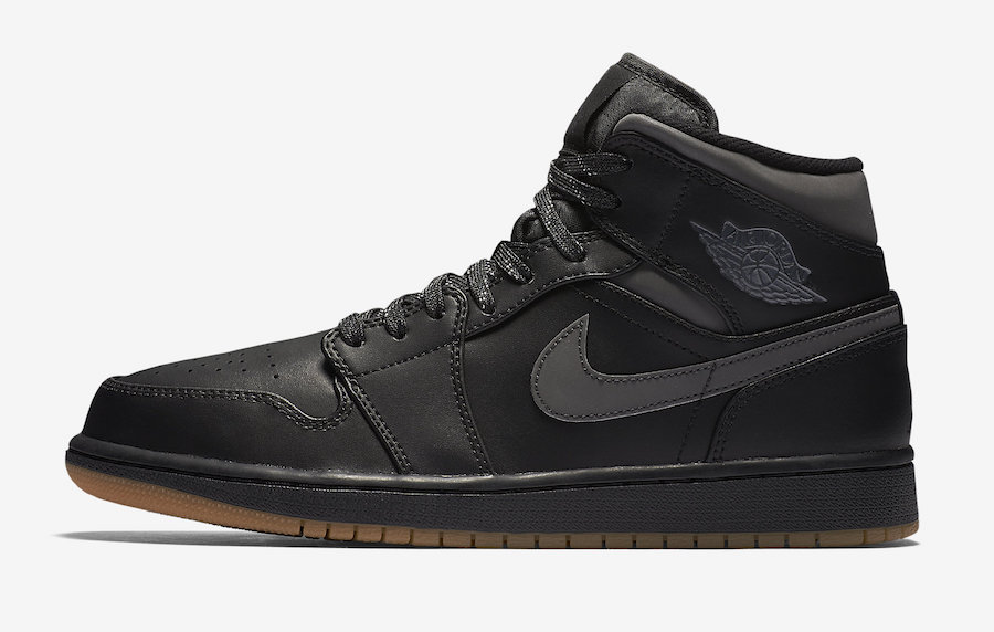 AJ1,Air Jordan 1 Mid,AA3992-00  3M 反光亮眼！全新黑色 Air Jordan 1 Mid 官图释出