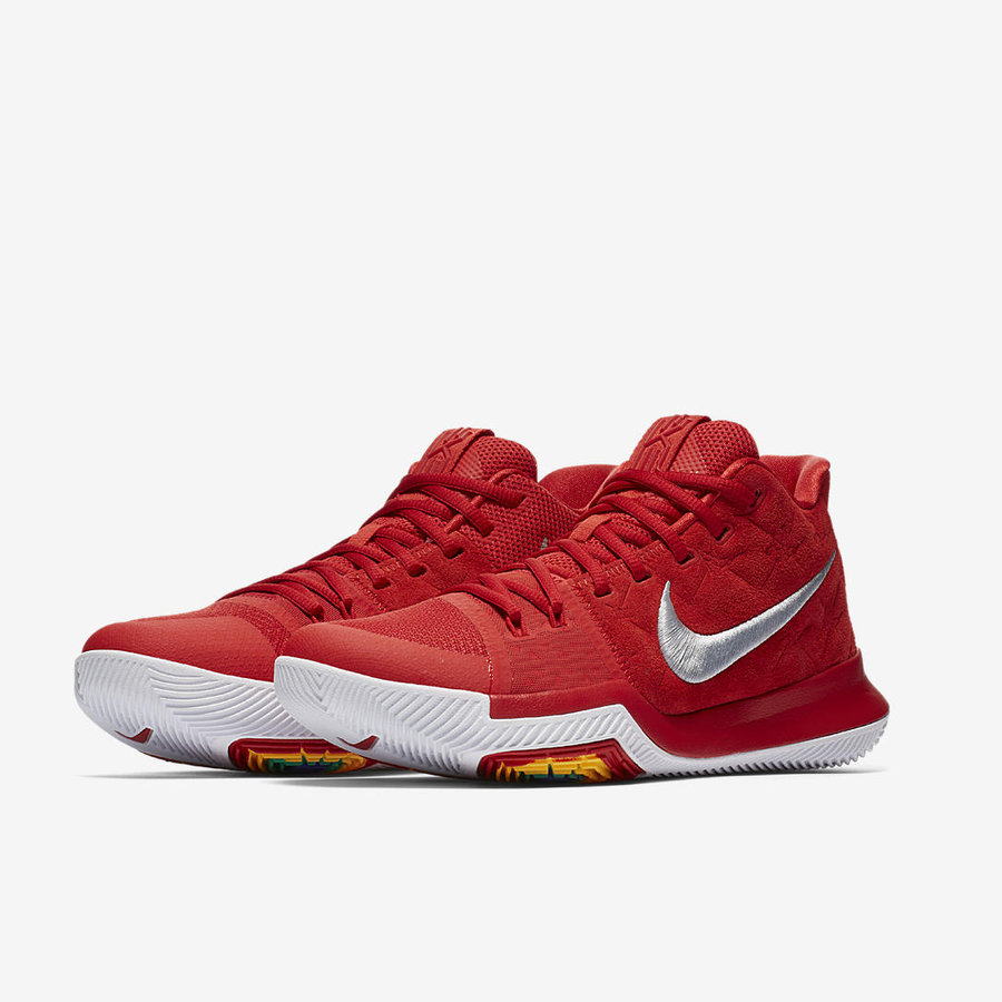 Nike,Kyrie 3  全新麂皮材质！红白配色 Kyrie 3 下周发售！