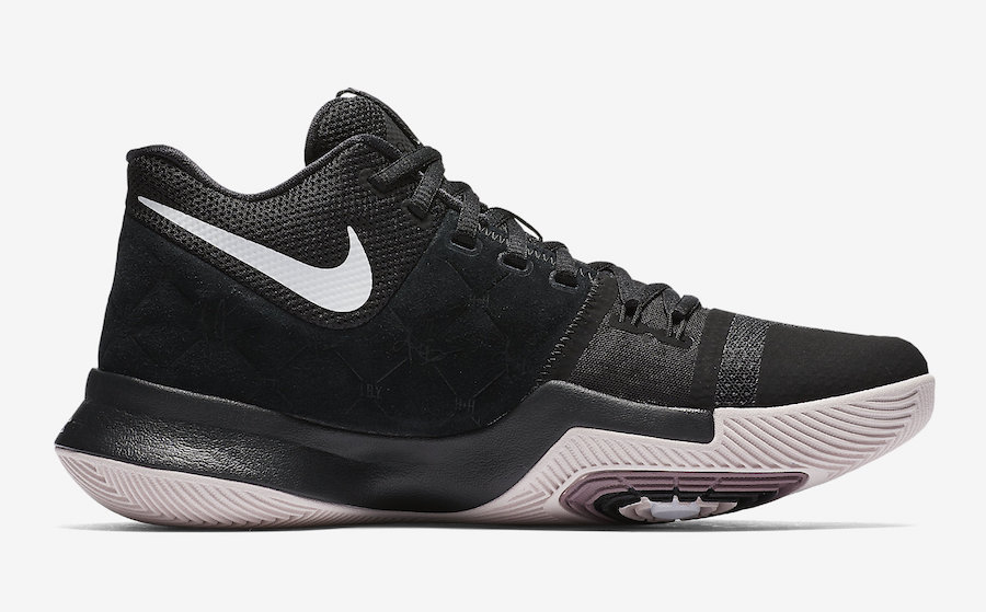 Nike,Kyrie 3,852395-010  黑白配色！麂皮材质 Kyrie 3 将于 10 月 20 日发售！