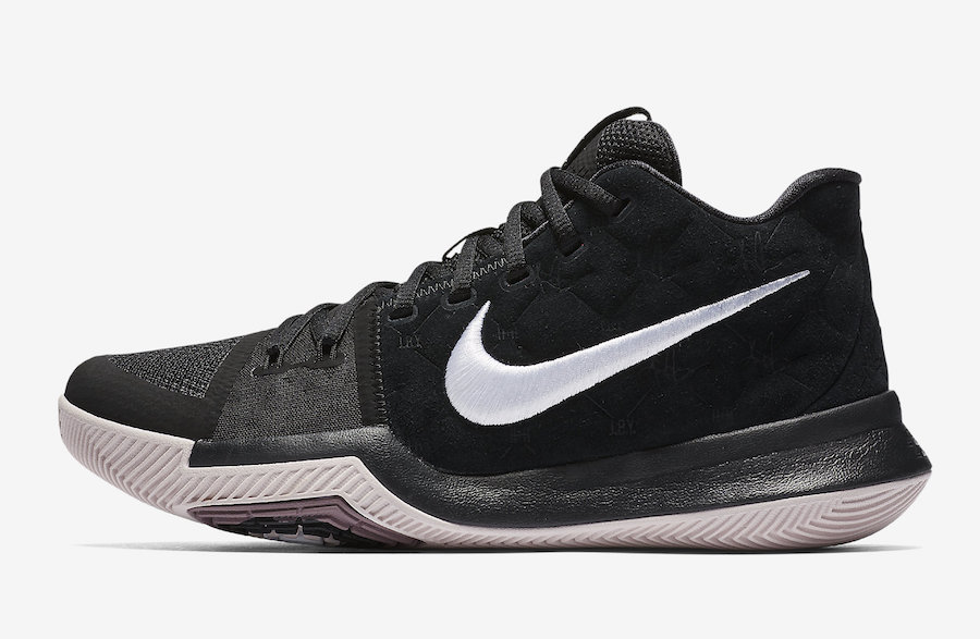 Nike,Kyrie 3,852395-010  黑白配色！麂皮材质 Kyrie 3 将于 10 月 20 日发售！