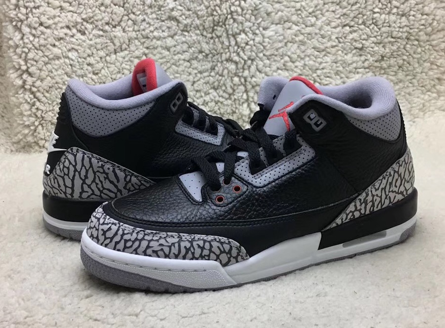 AJ3,Air Jordan 3,854262-001   黑水泥 Air Jordan 3 实物曝光！男女款同期发售！