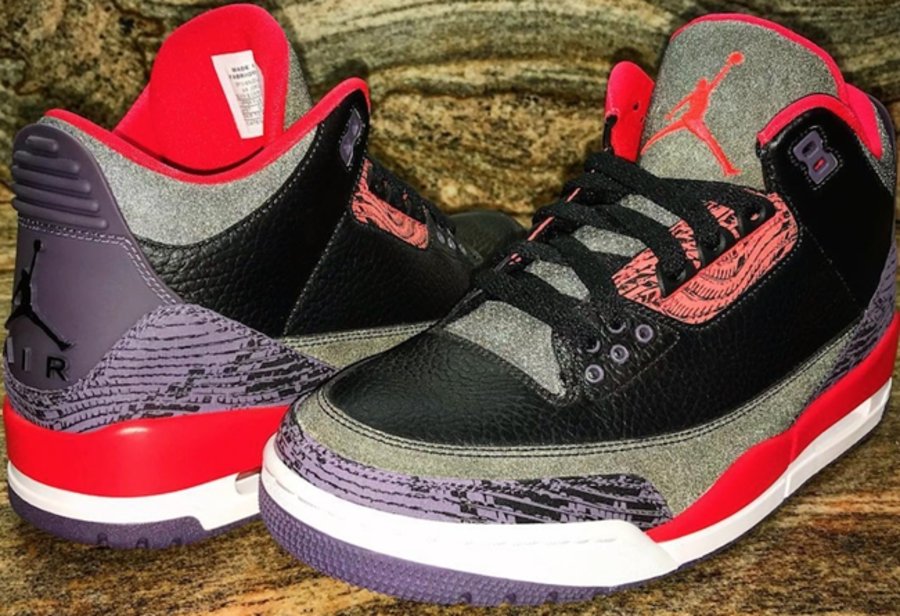 Air Jordan 3,AJ3,Bright Crimso  3M 反光 + 蛇皮纹路！这款新配色 Air Jordan 3 你给打几分？