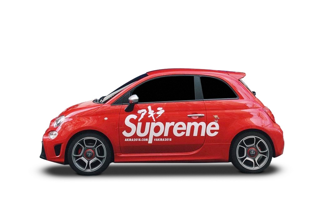 Supreme,Fiat 500,AKIRA,Charles  史上最庞大的周边！印有 Supreme 字样的汽车现身巴黎