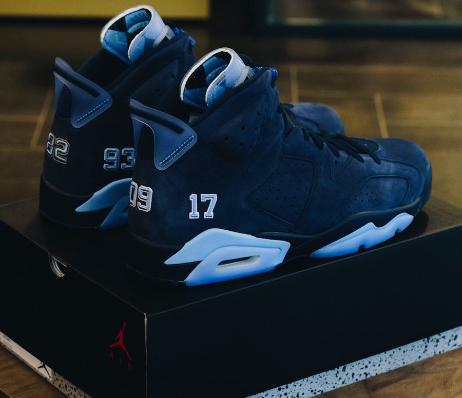 AJ6,Air Jordan 6  限量 25 双！北卡大学 Air Jordan 6 实物释出！