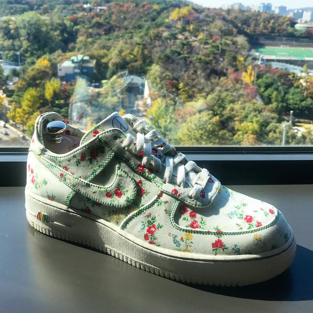 Flower Road,Nike,Air Force 1,G  碎花图案主题！权志龙专属定制版本 Air Force 1 实物曝光！