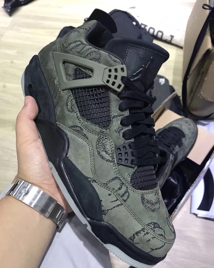 AJ4,Air Jordan 4  是真是假？KAWS 本人证实橄榄绿 KAWS x AJ 4 为 “假鞋”