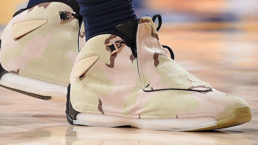 AJ18,Air Jordan 18  沙漠迷彩主题！吉米·巴特勒比赛上脚 AJ18 PE