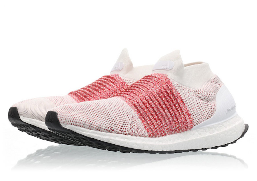 adidas,Ultra Boost Laceless,BB  简约袜子鞋！亮眼白红 Ultra Boost Laceless 现已发售