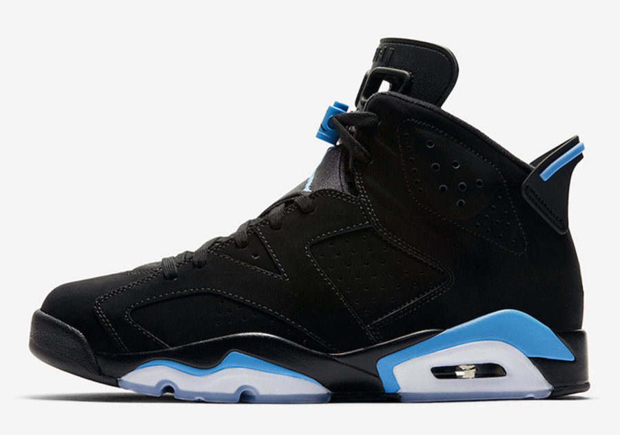 Air Jordan 6,UNC,384664-006,AJ  下月初登场！黑北卡 Air Jordan 6 “UNC” 官图释出