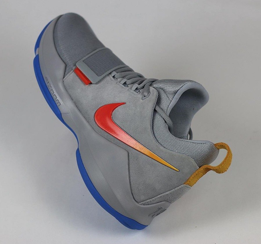 Nike,PG 1  雷霆主场色调！泡椒赛场上脚 PG 1 “Grey Suede” PE 近赏