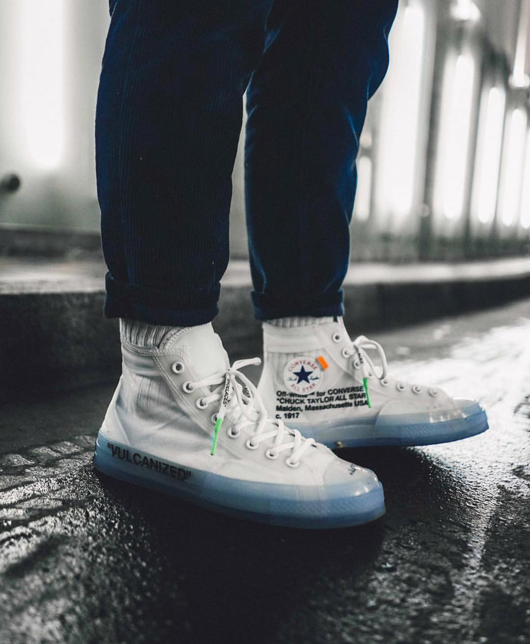 OFF-WHITE,Converse  尚未发售的最后一款！OFF-WHITE x Converse 上脚展示