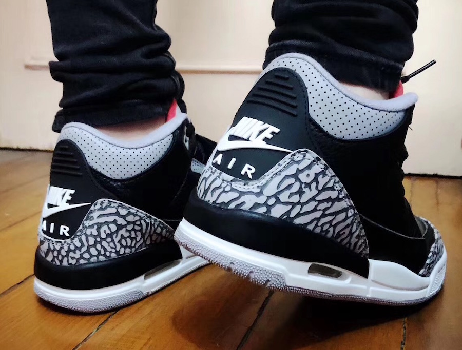 AJ3,Air Jordan 3,854262-001,85  黑水泥 Air Jordan 3 上脚图曝光！明年二月重磅回归