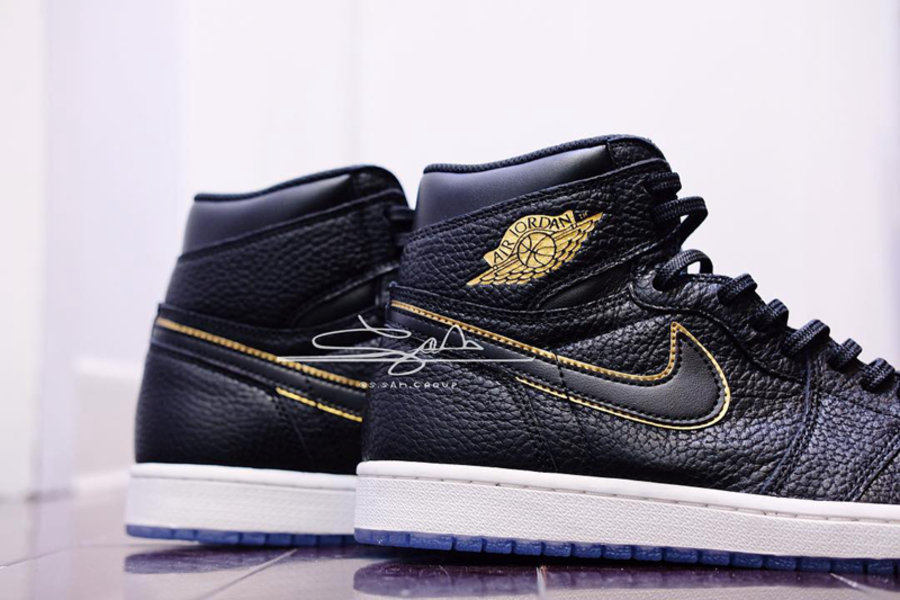Air Jordan 1,AJ1,555088-031,LA  洛杉矶地图是亮点！全明星主题 Air Jordan 1 实物细节曝光