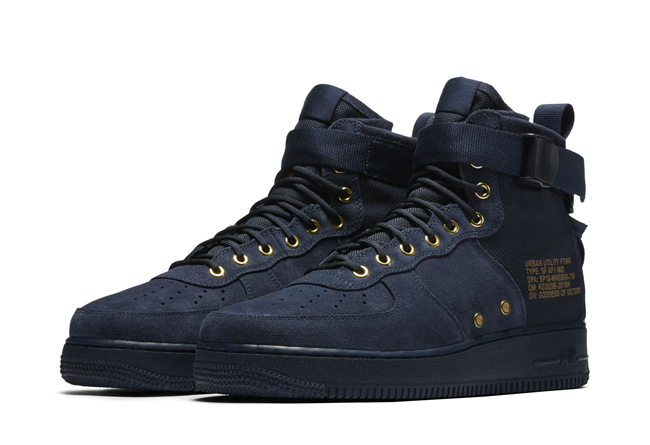 Nike,SF-AF1  麂皮 + 尼龙鞋面！这款沉稳的深蓝色 SF-AF1 值得你多加关注
