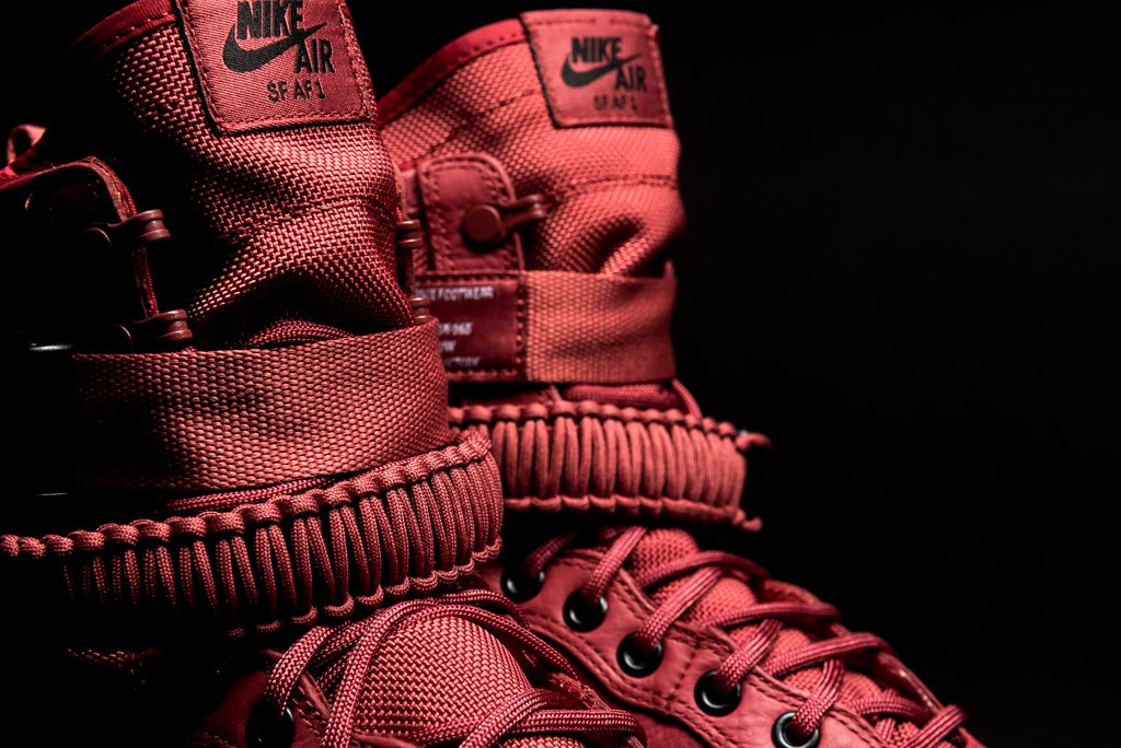 Nike,SF-AF1,857872-600  低调中尽显个性！暗红色 SF-AF1 横空出世！