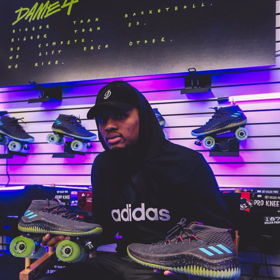 Dame 4,Glow In The Park,adidas  限量 50 双！Dame 4 “Glow In The Park” 旱冰鞋版本曝光