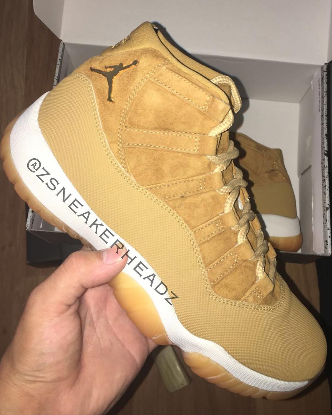 Air Jordan 11,Wheat,AJ11  小麦家族再添一员！Air Jordan 11 “Wheat” 实物首次曝光