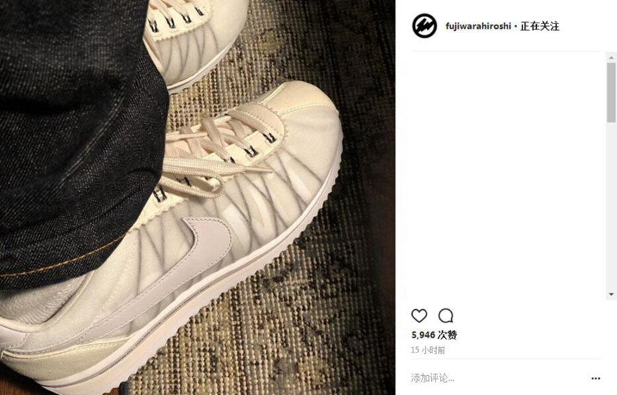 fragment design,Nike Cortez  藤原浩亲自曝光！晒出 fragment design x Cortez 实物上脚