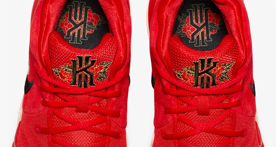 Kyrie 4,Nike,CNY,943807-600  喜庆大红+刺绣花卉！新年主题 Kyrie 4 “CNY” 明早正式发售