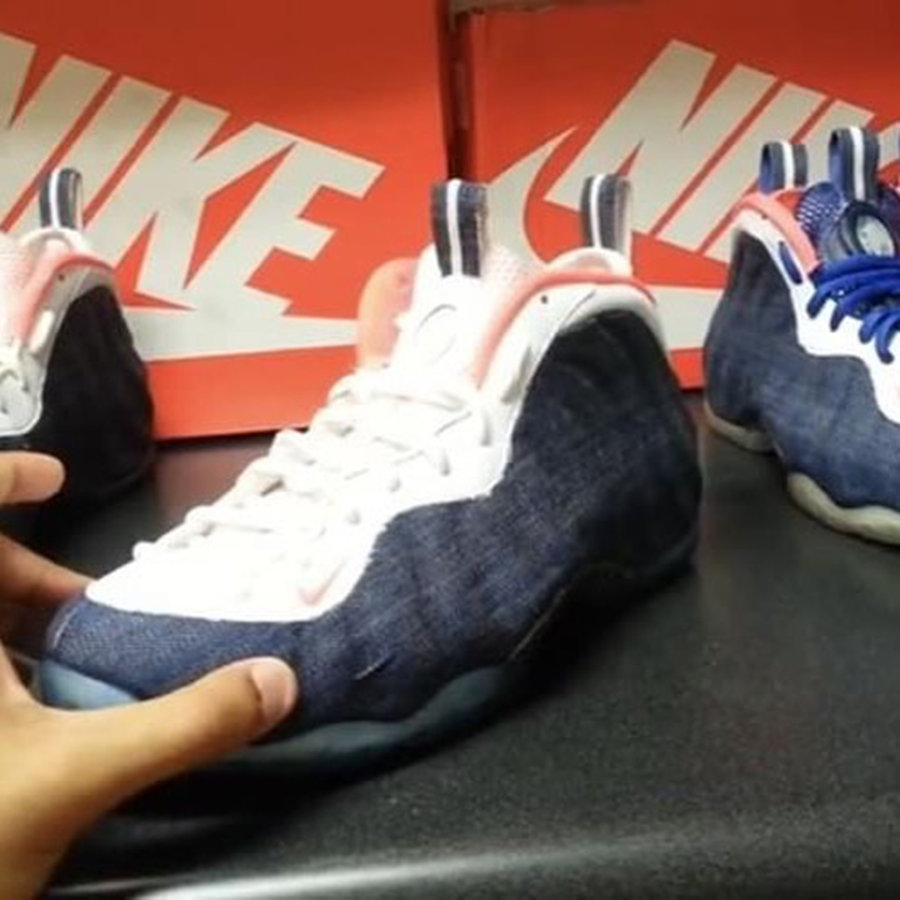Nike,Air Foamposite One  超级大胆的撞色设计！“丹宁喷“ 实物首次曝光
