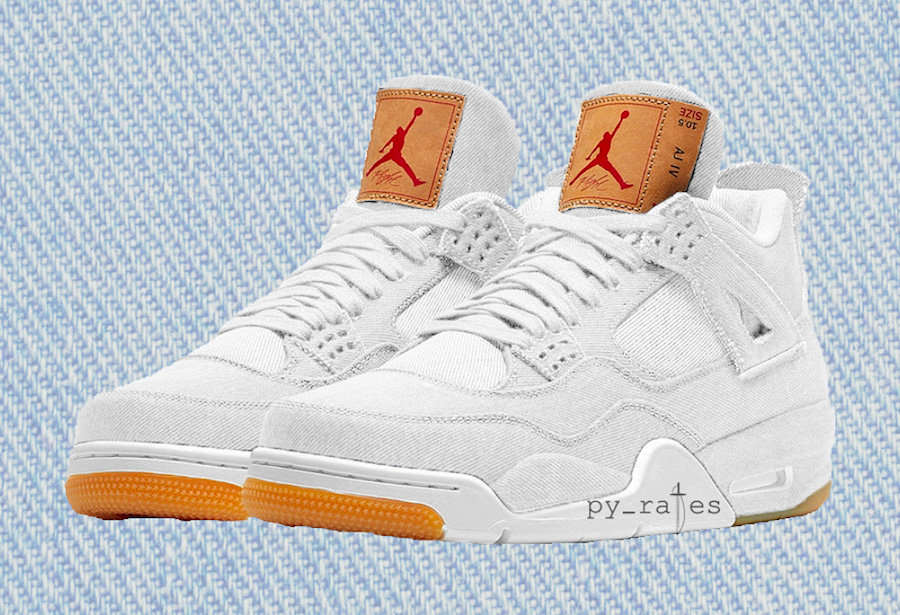 AO2571-100,AJ4,Air Jordan 4 AO2571-100 AJ4 还有白单宁！Levis x Air Jordan 4 第二配色六月发售