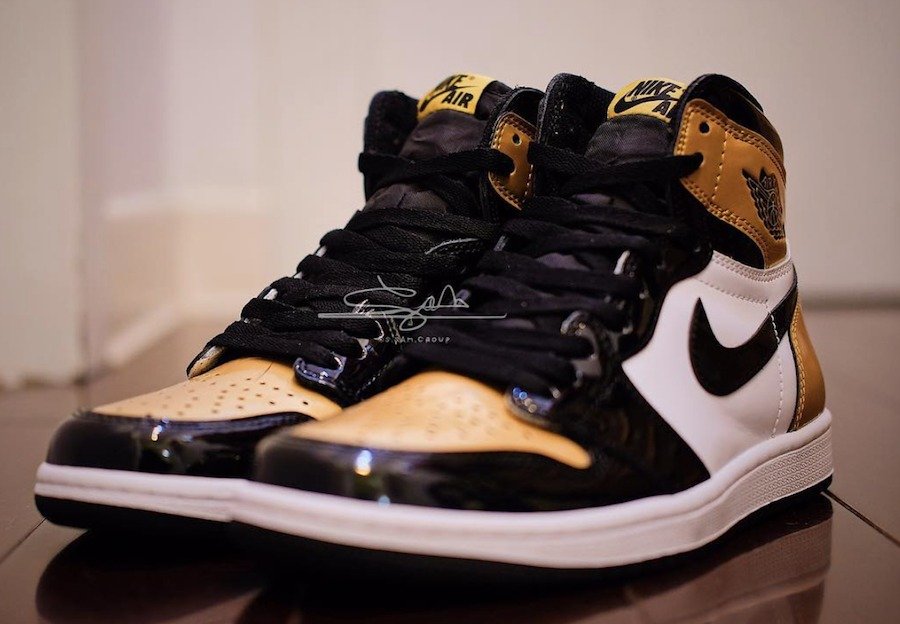 AJ1,Air Jordan 1,861428-007  发售详情曝光！黑金脚趾 Air Jordan 1 下月正式发售