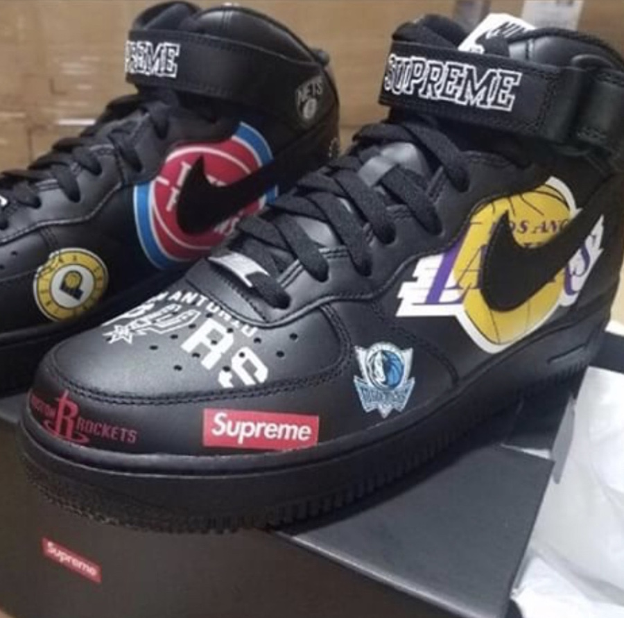 Nike,Supreme,Air Force 1  实物风格浮夸！Supreme x Air Force 1 Mid ’07 本月正式发售
