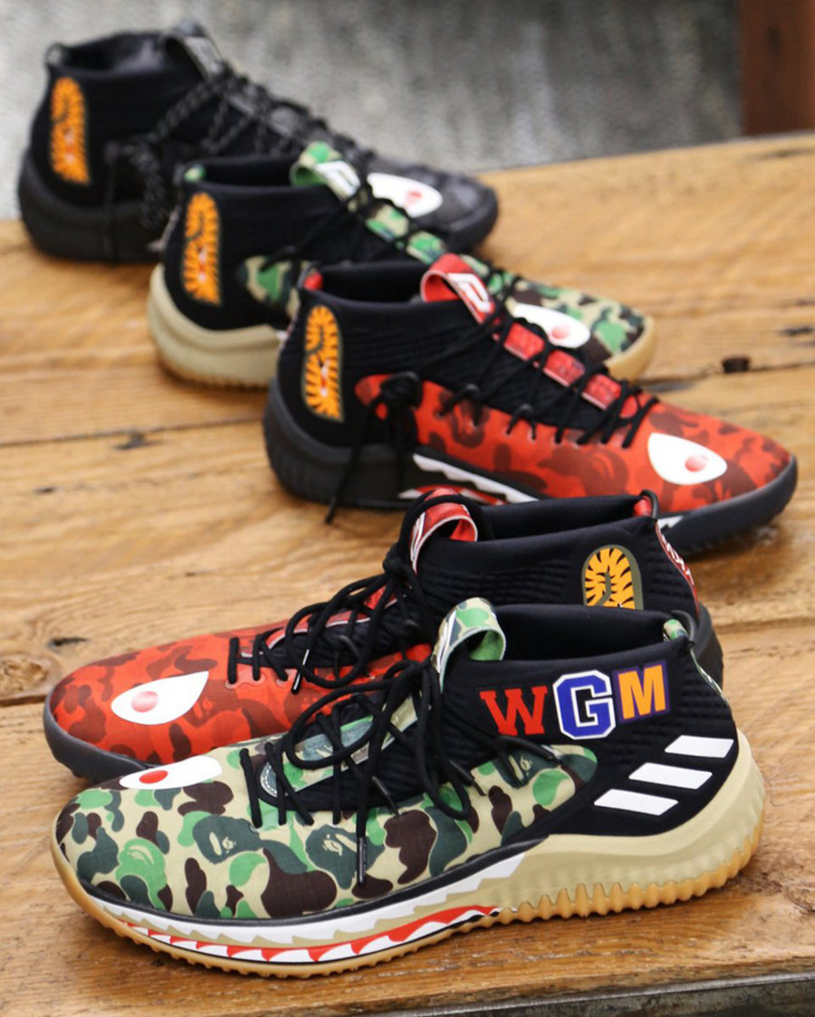 BAPE,Dame 4,adidas  利拉德率先演绎！“最骚实战鞋” BAPE x Dame 4 即将登场
