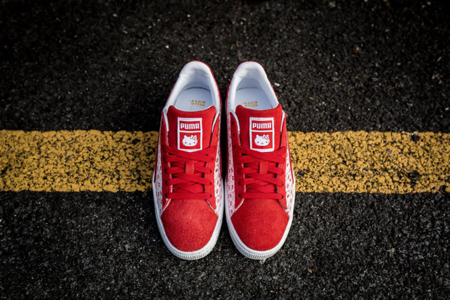 Hello Kitty,PUMA  Suede,PUMA  甜美又可爱！Hello Kitty x PUMA Suede 海外现已发售