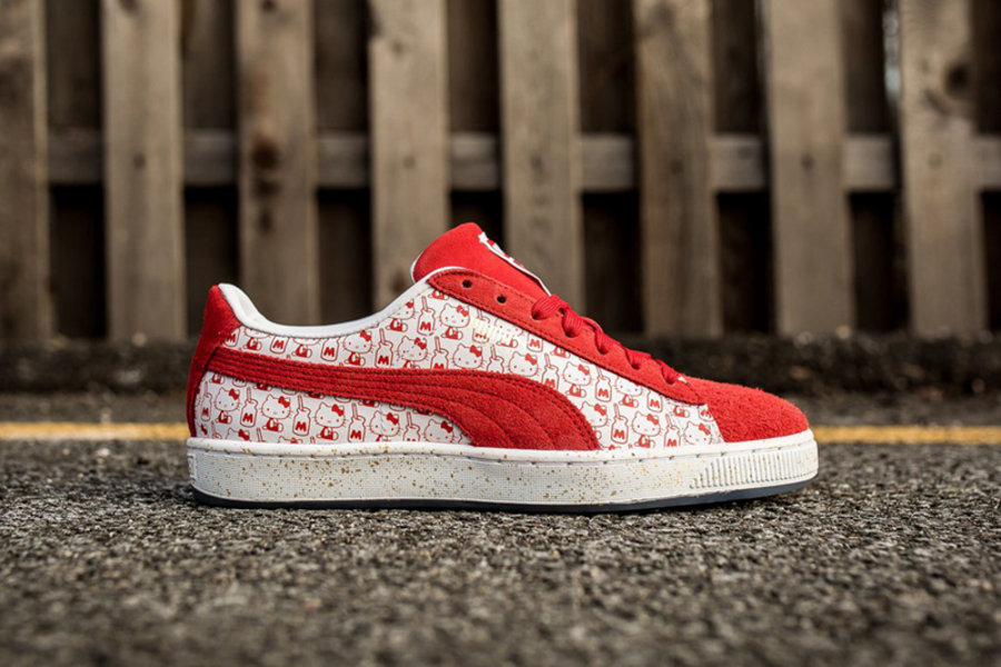 Hello Kitty,PUMA  Suede,PUMA  甜美又可爱！Hello Kitty x PUMA Suede 海外现已发售