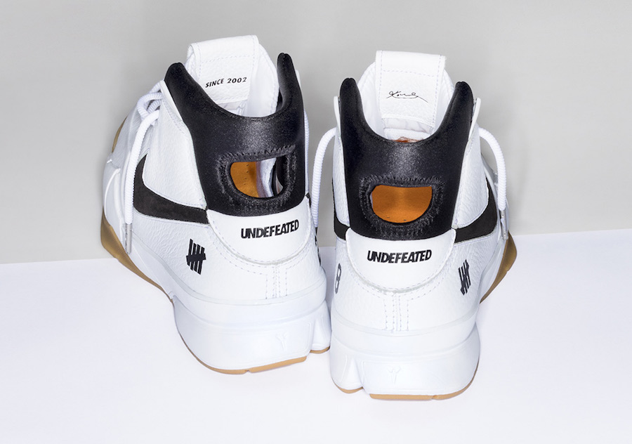 ZK1,Nike,UNDEFEATED,UNDFTD UNDEFEATED 精神百倍的白生胶配色！这双 UNDFTD x Kobe 1 同样诱人！