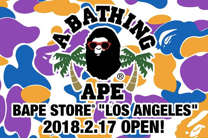 BAPE,BABYMILO  BAPE®️ LA 华丽重开！有位 “神秘角色” 已经开始了洛杉矶之旅！