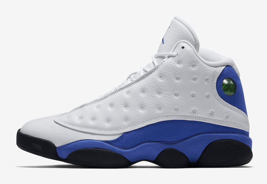 414571-117,AJ13,Air Jordan 13 414571-117 全皮鞋身质感不俗！Air Jordan 13 白蓝配色下周发售
