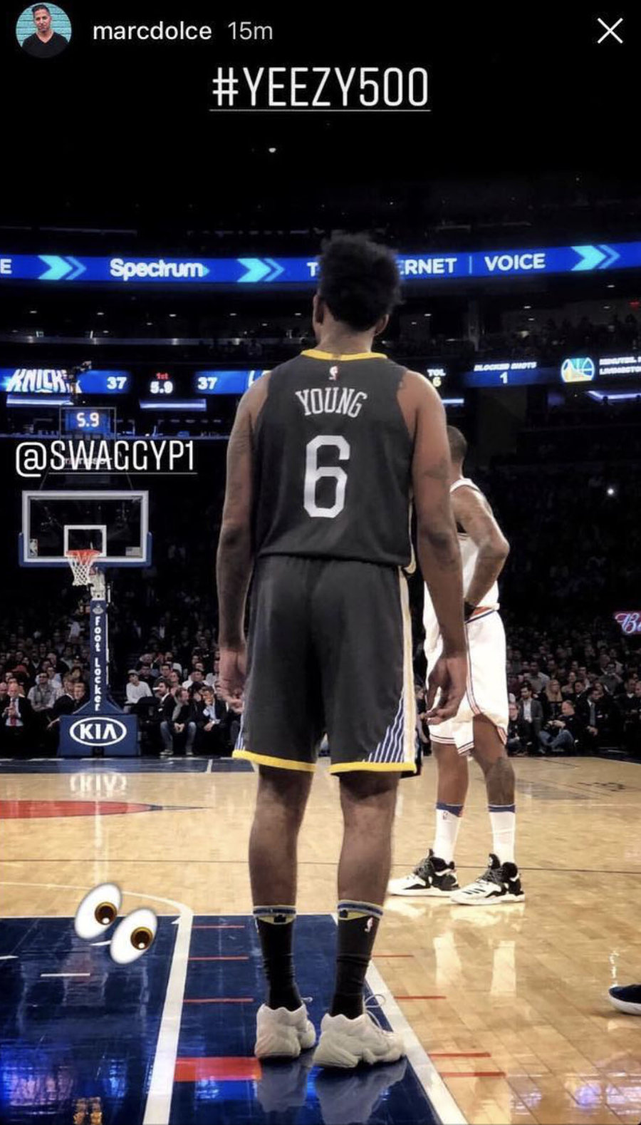 adidas,Nick Young,Yeezy,500  把老爹鞋穿上赛场！尼克·杨上脚 Yeezy 500