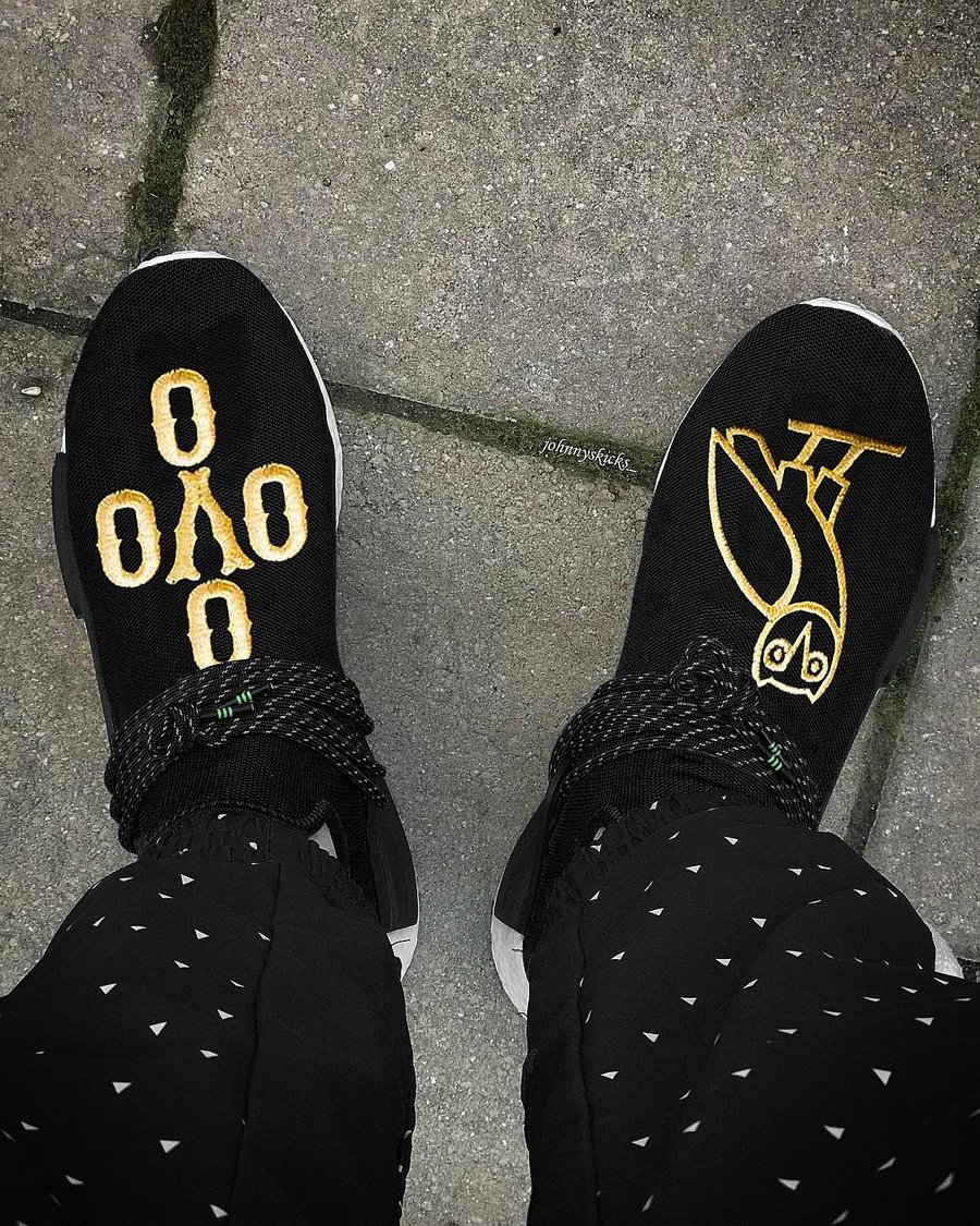 OVO,NMD,Hu NMD  官方还没宣布，这双 OVO x Hu NMD 就已经被做出来了！