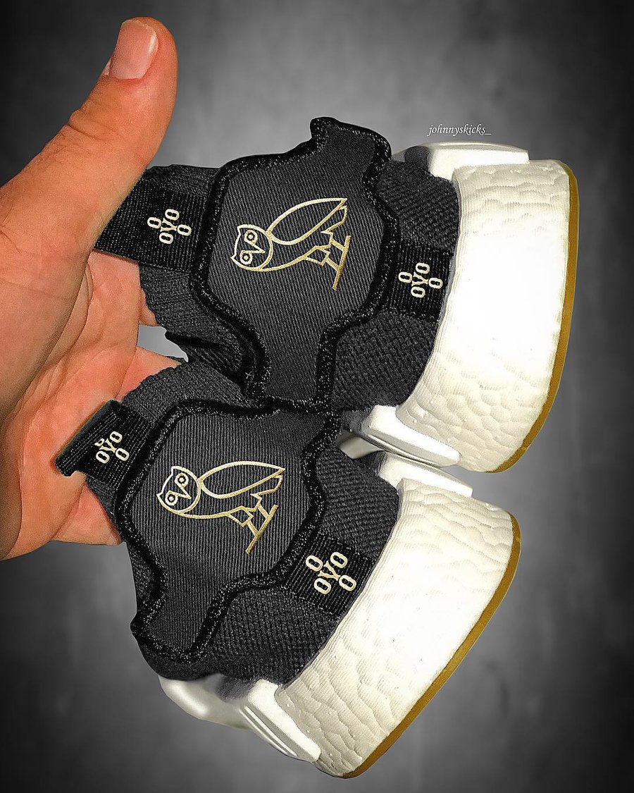 OVO,NMD,Hu NMD  官方还没宣布，这双 OVO x Hu NMD 就已经被做出来了！