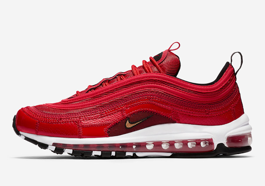 Nike,Air Max 97,AQ0655-600  C 罗专属配色！大红 Air Max 97 “CR7” 四月正式发售