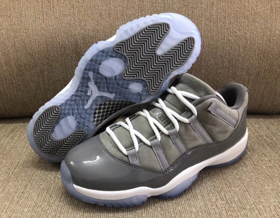 Air Jordan 11 Low，AJ11  5 月 26 日发售！Air Jordan 11 Low “Cool Grey” 最新近照预览