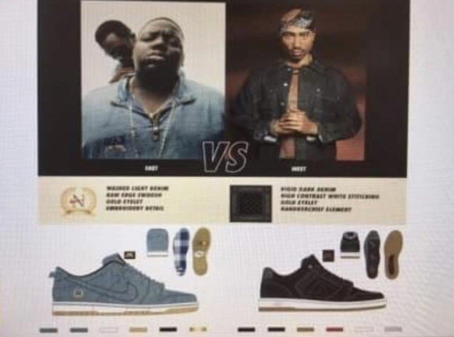 Nike,Air Force 2,Dunk SB Low  说唱传奇！Nike SB “Biggie VS. Tupac” Pack 疑似曝光