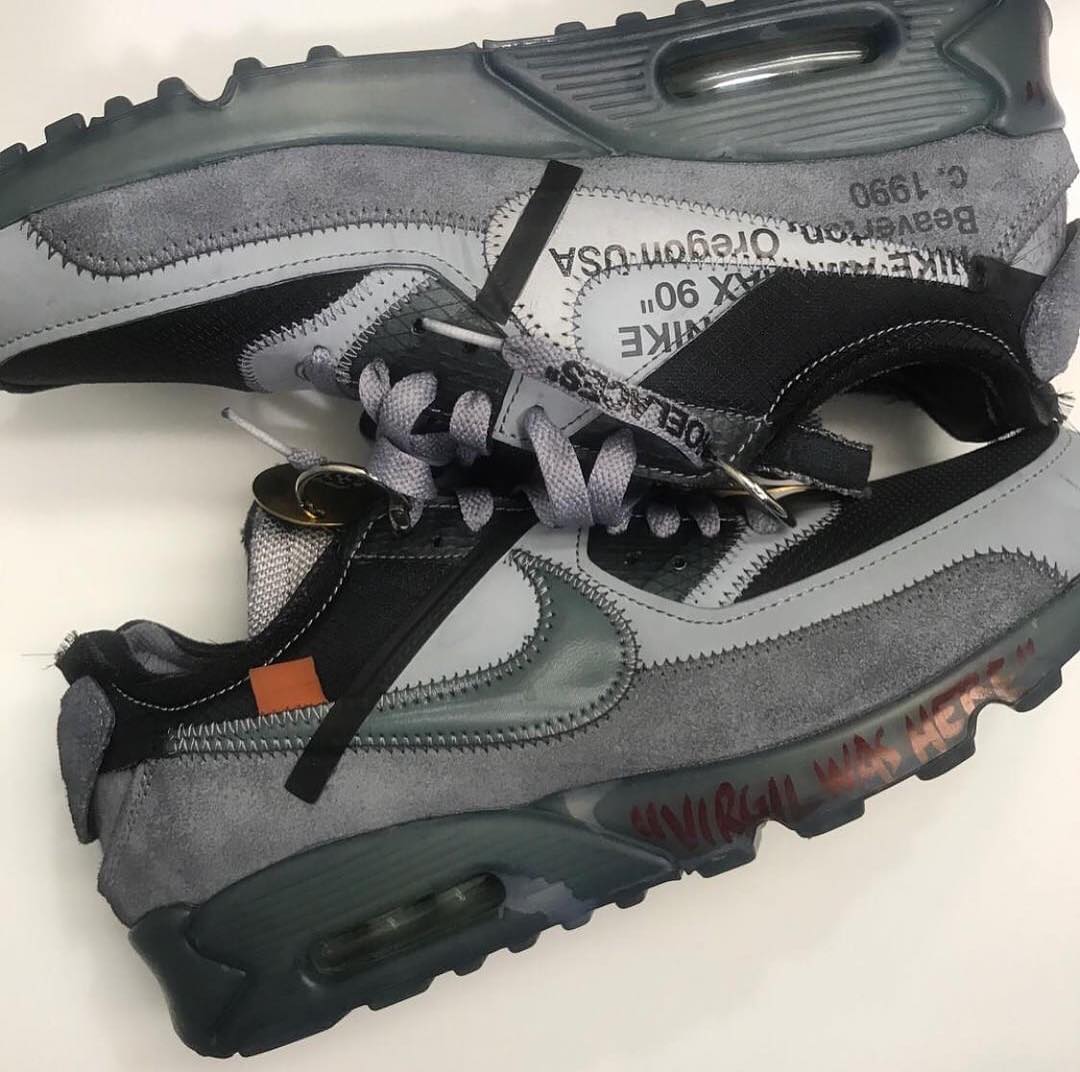 OFF-WHITE,Nike,Air Max 90  疑似 2018 年新款！黑色 OFF-WHITE x Air Max 90 实物曝光