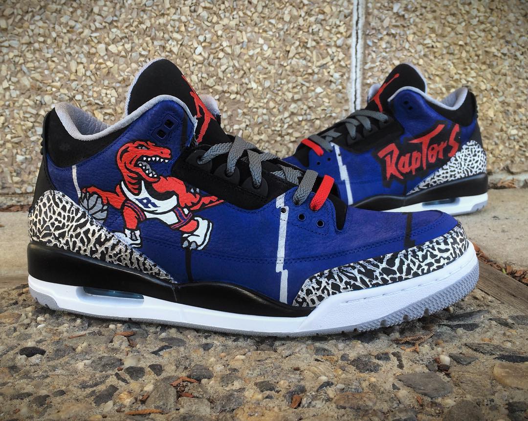AJ3,Air Jordan 3  猛龙队配色！这双定制版本 Air Jordan 3 竟然也有复古元素！