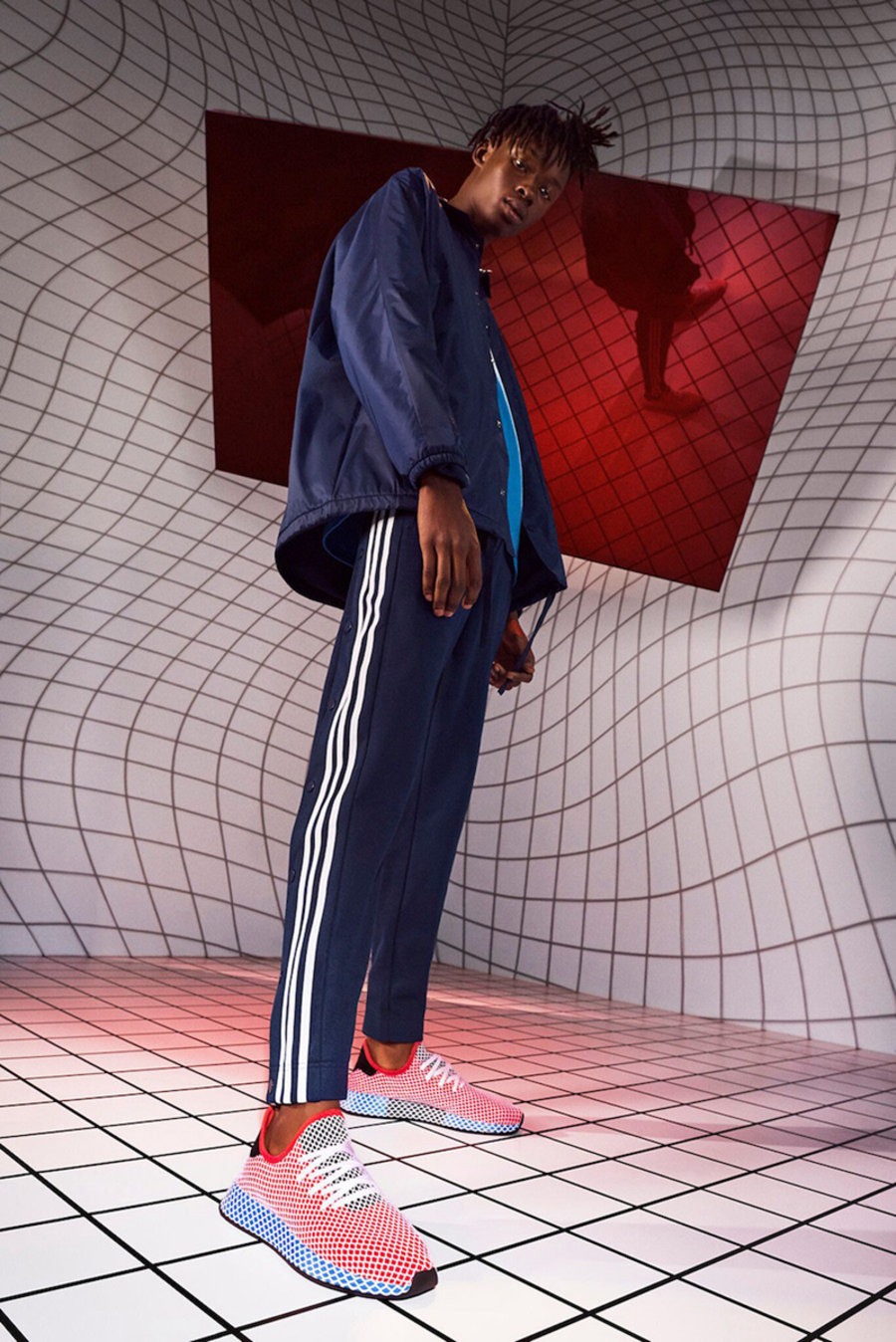 adidas,Deerupt,CQ2624  看看外国人怎么穿！adidas Deerupt 红蓝配色上脚美图