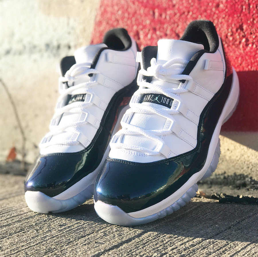 528895-145,AJ11,Air Jordan 11 528895-145AJ11 觉得官图色调不准？看看 Air Jordan 11 Low 复活节的实物吧！